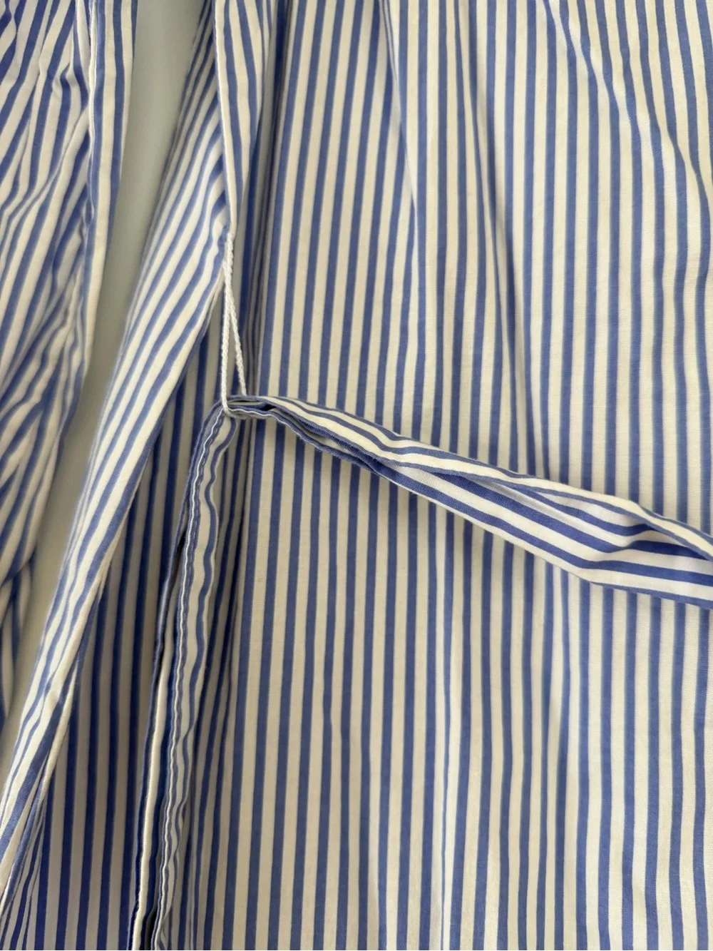 J. Crew Blue and White Striped Poplin Dress